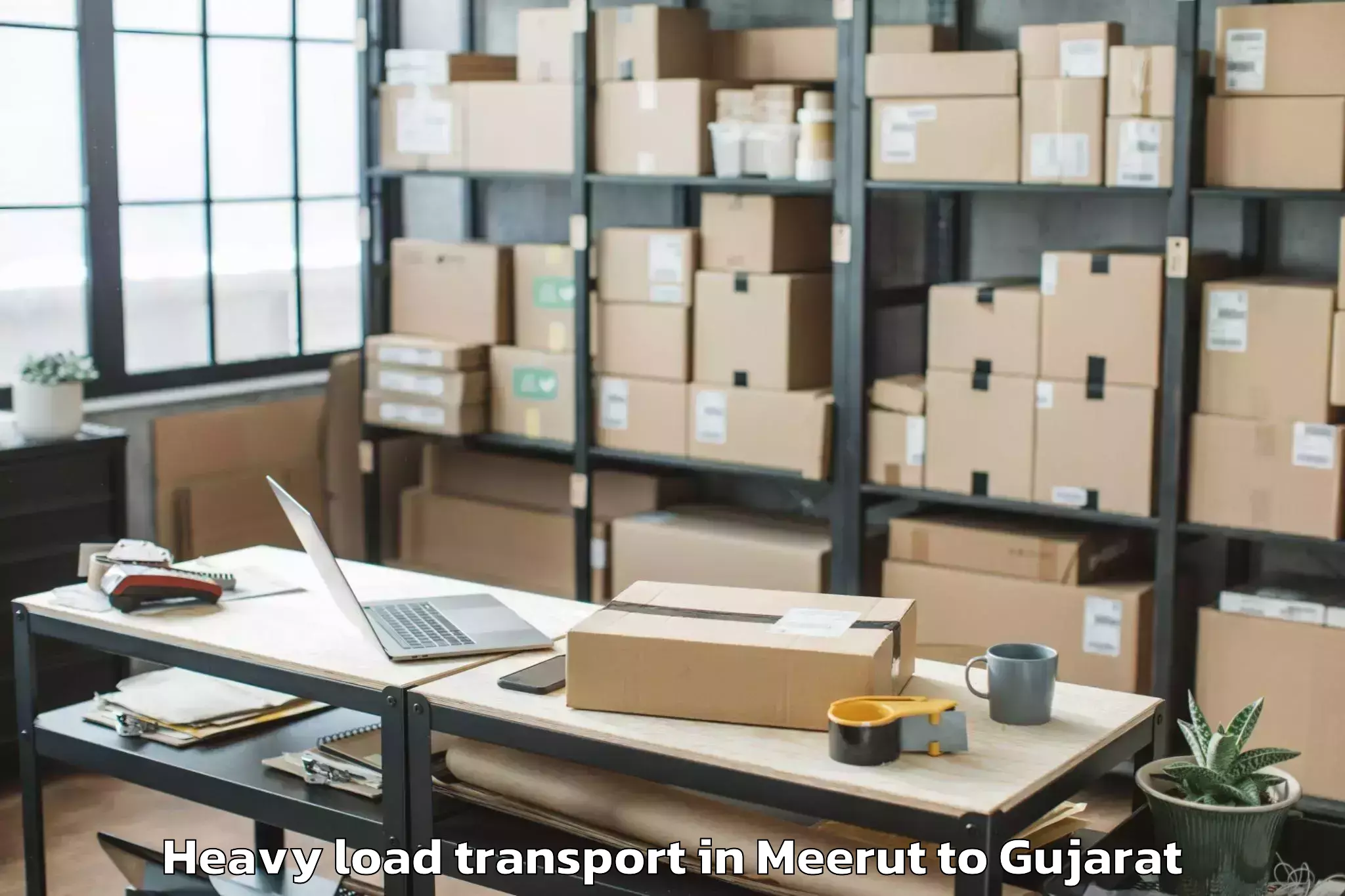 Leading Meerut to Kandla Airport Ixy Heavy Load Transport Provider